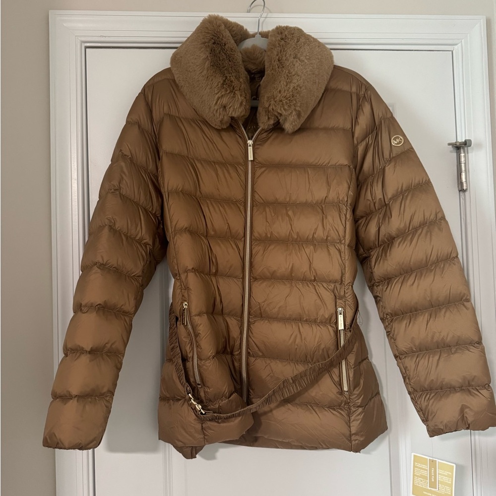Michael Kors Brown Puffer Jacket
